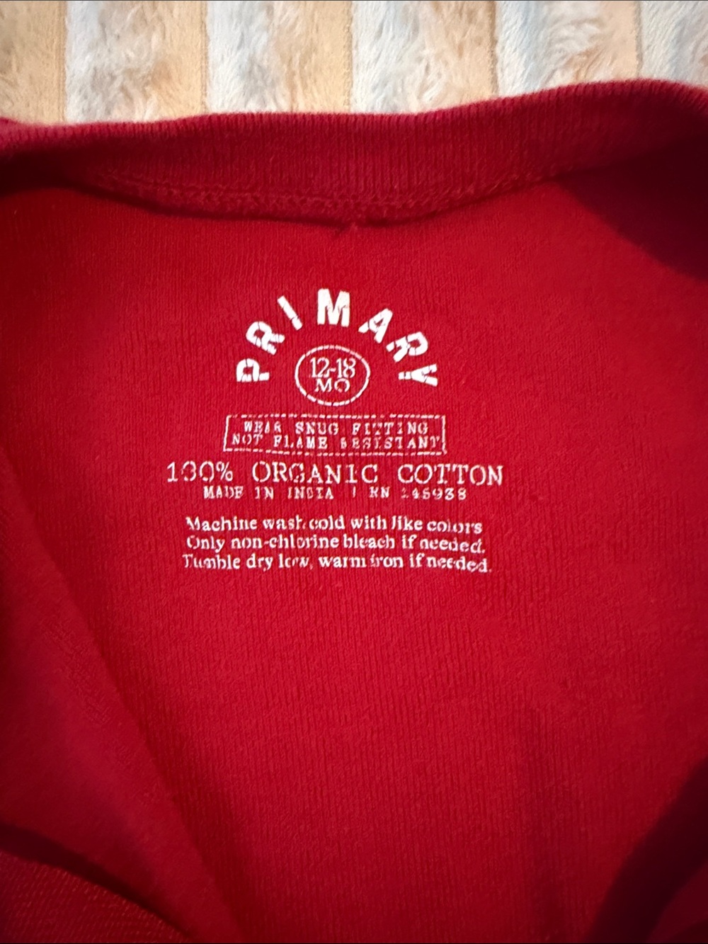 Primary Red & Green Zip-Front Footed One-Pieces - Picture 2 of 5